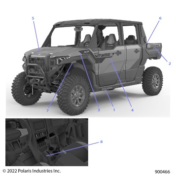 BODY, DECALS, GRAPHICS - G24G5K99AH/BH (900466)