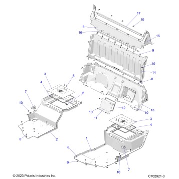 BODY, FLOOR, REAR CLOSEOFFS - G24G2K99A/99B (C702921-3)