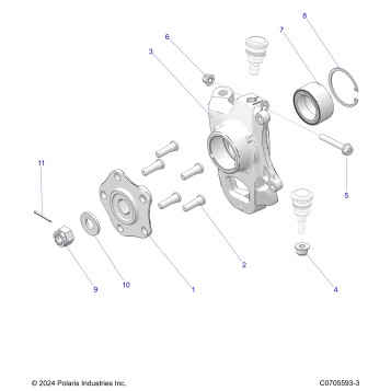 SUSPENSION, FRONT WHEEL HUB, KNUCKLE