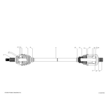 DRIVE TRAIN, REAR HALF SHAFT