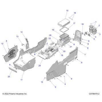 BODY, CENTER CONSOLE - G24GZK99A/99B (C0706416-2)