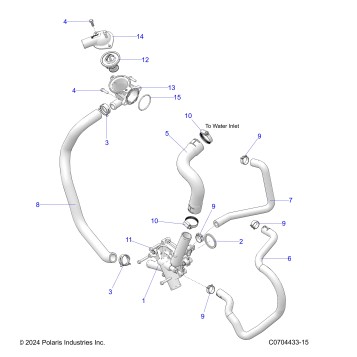 ENGINE, WATERPUMP AND BYPASS