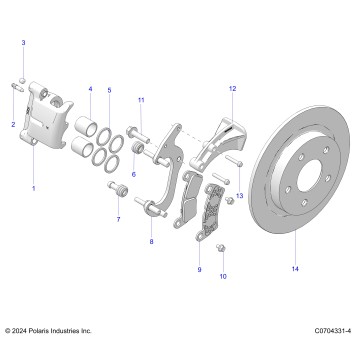 BRAKES, REAR CALIPER