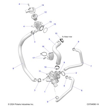 ENGINE, WATERPUMP AND BYPASS