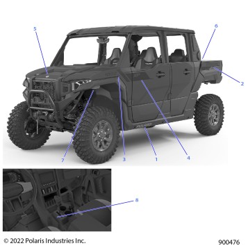 BODY, DECALS, GRAPHICS - G24G5K99AB/BB (900476)