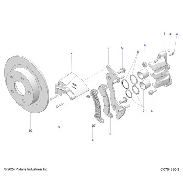 BRAKES, FRONT CALIPER