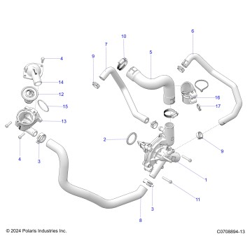 ENGINE, WATERPUMP AND BYPASS