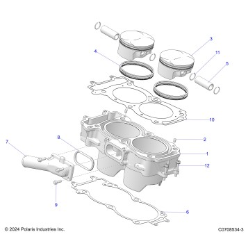 ENGINE, CYLINDER AND PISTON