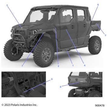 BODY, DECALS, GRAPHICS - G24G5W99AB/BB (900478)