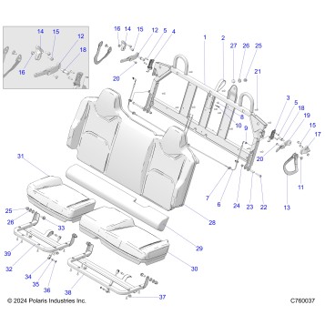 BODY, SEAT ASM., REAR