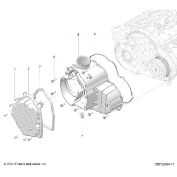 ENGINE, COVERS, ALTERNATOR AND COMPRESSOR