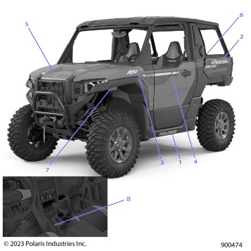 BODY, DECALS, GRAPHICS - G24GVK99AN/BN (900474)