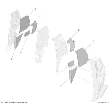 BODY, PILLAR FOAM AND LINERS - G24G2W99 (C0705224-10)