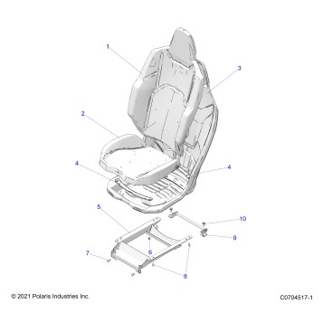 BODY, SEAT ASM., PASSENGER