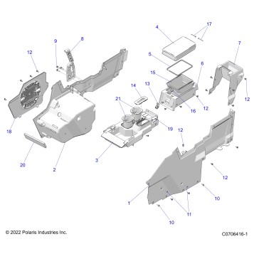 BODY, CENTER CONSOLE - G24G2K99A/99B (C0706416-1)