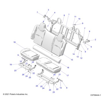 BODY, SEAT ASM., REAR