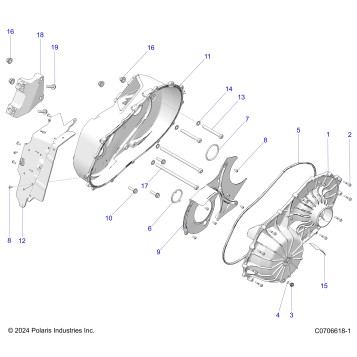 DRIVE TRAIN, CLUTCH COVER ASM.