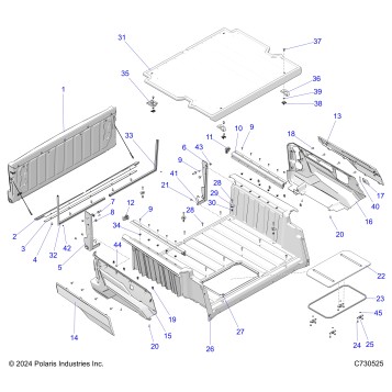 BODY, BOX ASSEMBLY, REAR - G24GVK99A/99B (C730525)