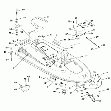 HULL and BODY ASSEMBLY SL 650/B924058 (49229222920001)