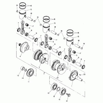CRANKSHAFT and PISTON SL 650/B924058 (4922922292025A)