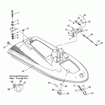 HULL and BODY ASSEMBLY SL 650 / B934058 (4924732473002A)