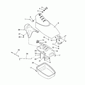 FRONT STORAGE COMPARTMENT SL 650 / B934058 (4924732473004A)