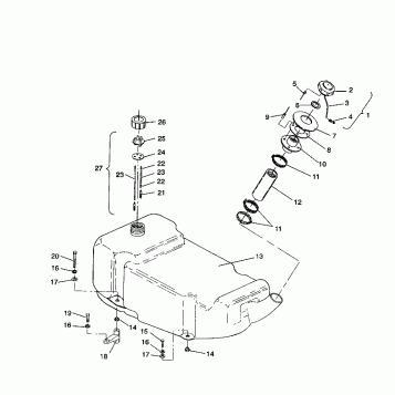 FUEL TANK SL 650 / B934058 (4924732473005A)