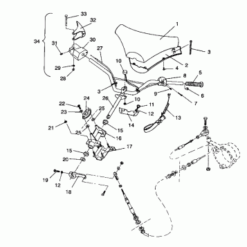 STEERING ASSEMBLY SL 650 / B934058 (4924732473009A)