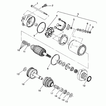 STARTING MOTOR ASSEMBLY SL 650 / B934058 (4924732473028A)