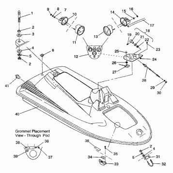 HULL and BODY ASSEMBLY SL 750 / B934070 (4924752475002A)
