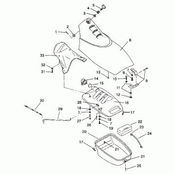 FRONT STORAGE COMPARTMENT SL 750 / B934070 (4924752475004A)