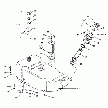 FUEL TANK SL 750 / B934070 (4924752475005A)