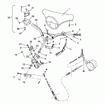 STEERING ASSEMBLY SL 750 / B934070 (4924752475009A)