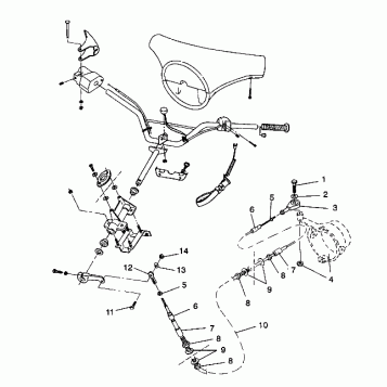 STEERING ASSEMBLY SL 750 / B934070 (4924752475010A)