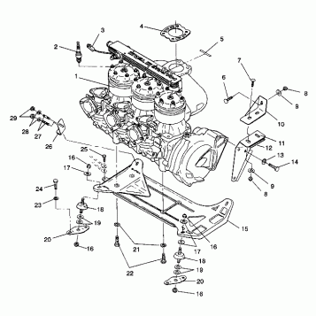 ENGINE MOUNTING SL 750 / B934070 (4924752475011A)