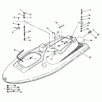 HULL and BODY ASSEMBLY SLT 750 B944170 (4925942594002A)