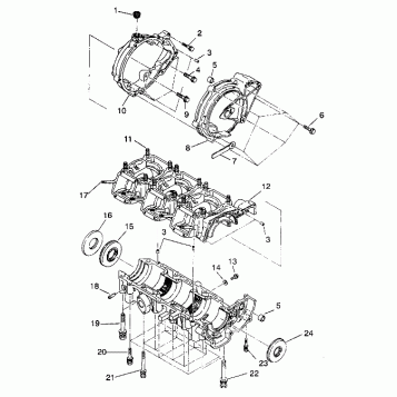 CRANKCASE ASSEMBLY SLT 750 B944170 (4925942594023A)