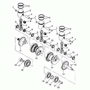 CRANKSHAFT & PISTON SLT 750 B944170 (4925942594025A)