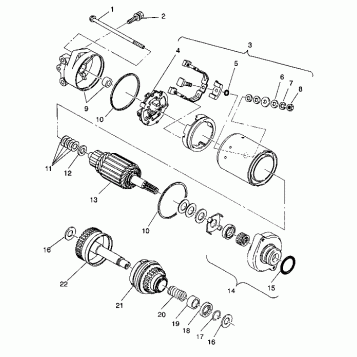 STARTING MOTOR ASSEMBLY SLT 750 B944170 (4925942594030A)