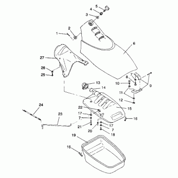 FRONT STORAGE COMPARTMENT SL 650 B944058 (4926992699004A)