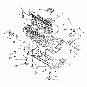 ENGINE MOUNTING SL 650 B944058 (4926992699011A)
