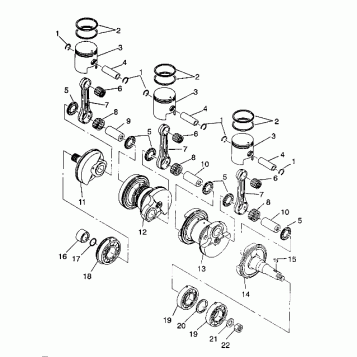 CRANKSHAFT & PISTON SL 650 B944058 (4926992699023A)