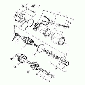 STARTING MOTOR ASSEMBLY SL 650 B944058 (4926992699028A)