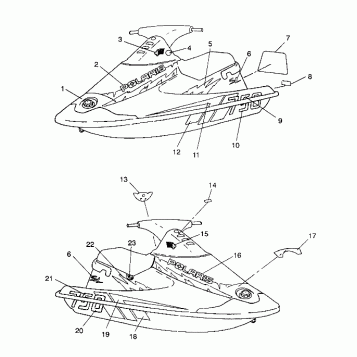 DECALS SL 750 B944070 (4927012701003A)
