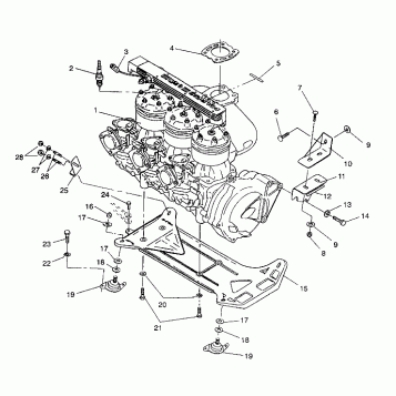 ENGINE MOUNTING SL 750 B944070 (4927012701011A)