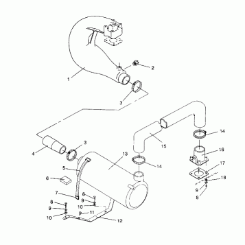 EXHAUST SYSTEM SL 750 B944070 (4927012701015A)