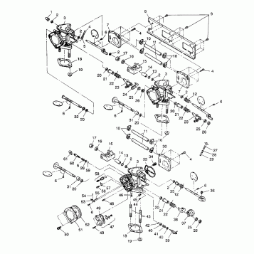 CARBURETOR ASSEMBLY SL 750 B944070 (4927012701027A)