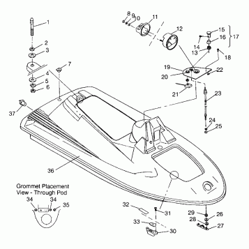 HULL and BODY ASSEMBLY SL 650 B954058 (4930483048A006)