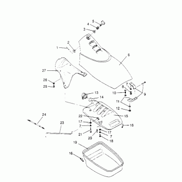 FRONT STORAGE COMPARTMENT SL 650 B954058 (4930483048A008)