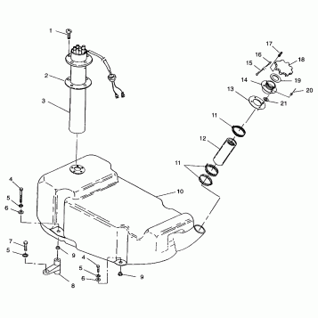 FUEL TANK SL 650 B954058 (4930483048A009)